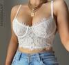 Высококачественный женский топ, новый летний бюстгальтер, сексуальный белый кружевной бюстгальтер, роскошное французское нижнее белье, нижнее белье из тюля с вышивкой, укороченный топ женский