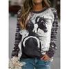 Западный Ацтекский Этнический Стиль Индейцы Толстовки Лошадь 3D Печать Ретро Худи Женское Худи Оверсайз Пуловеры