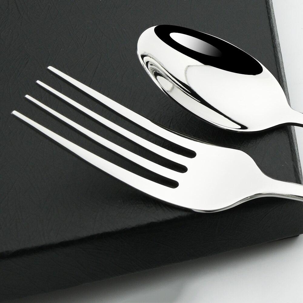 Набор кухонной посуды Нержавеющая сталь Вилка Ложки Ножи Набор столовых приборов Золото 24/16 шт. Серебро Набор столовой посуды 18/10 Нержавеющая сталь