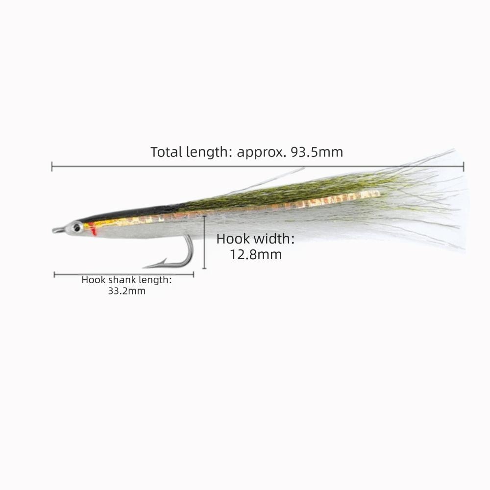 Realistic Fish Eye Surf Candy Fly Lure Stainless Hooks Sea Trout Fly Saltwater Fishing
