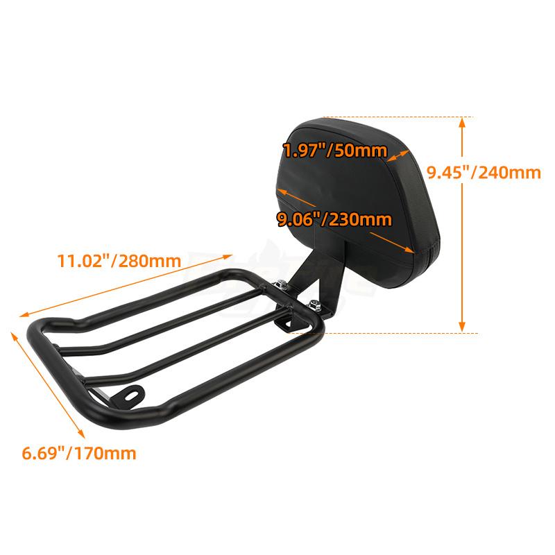 Motorcycle Accessories Passenger Backrest Sissy Bar Luggage Rack For Kawasaki Vulcan S VN EN 650 VN650 EN650 2015-2023