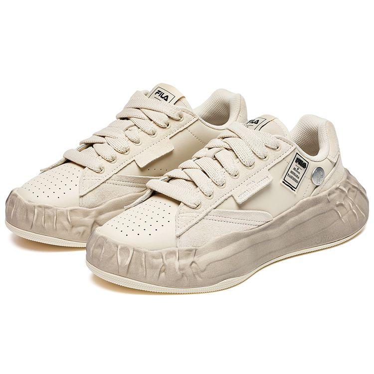 Mihara Yasuhiro X Fila FM-20 Кожаные Модные Кроссовки на Толстой Подошве Повседневные Низкие Кроссовки Женские Кроссовки Бежевые F12W234207FAG