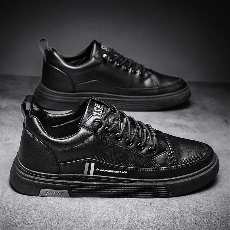 Men's Shoes 2025 Spring New Casual Shoes Fashionable Low Top Soft Soled Board Shoes Simple Thick Soled Breathable Single Shoes