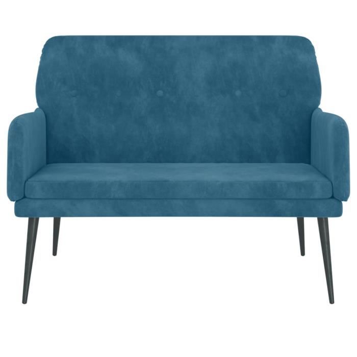 351423 vidaXL Bench Blue 108x79x79 Cm Velvet