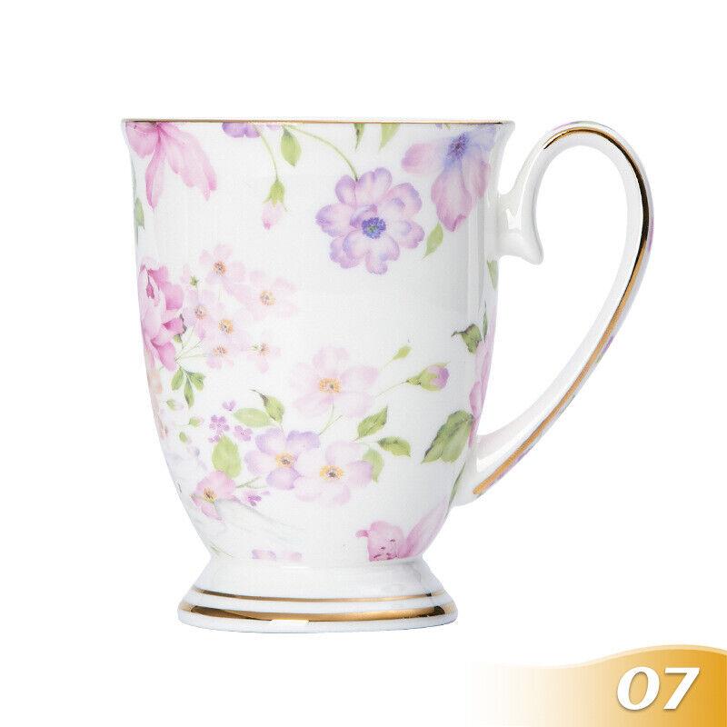 350ml Ceramic Coffee Mug Vintage Bone China Coffee Cup Mug Printed Teacup Breakfast Mug Drinkware Kitchen Accessories