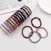 10 шт. Простые женские резинки для волос однотонные эластичные резинки для волос маленькие резинки для волос для женщин девочек для повседневной носки