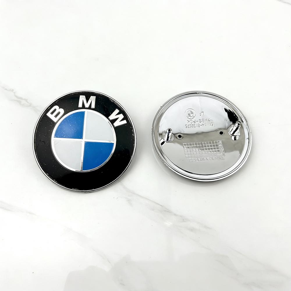 2Pcs 74mm 82mm Vehicle Front Rear Logo Decorative Housing Kit For BMW E61 F90 F07 F11 F18 Series