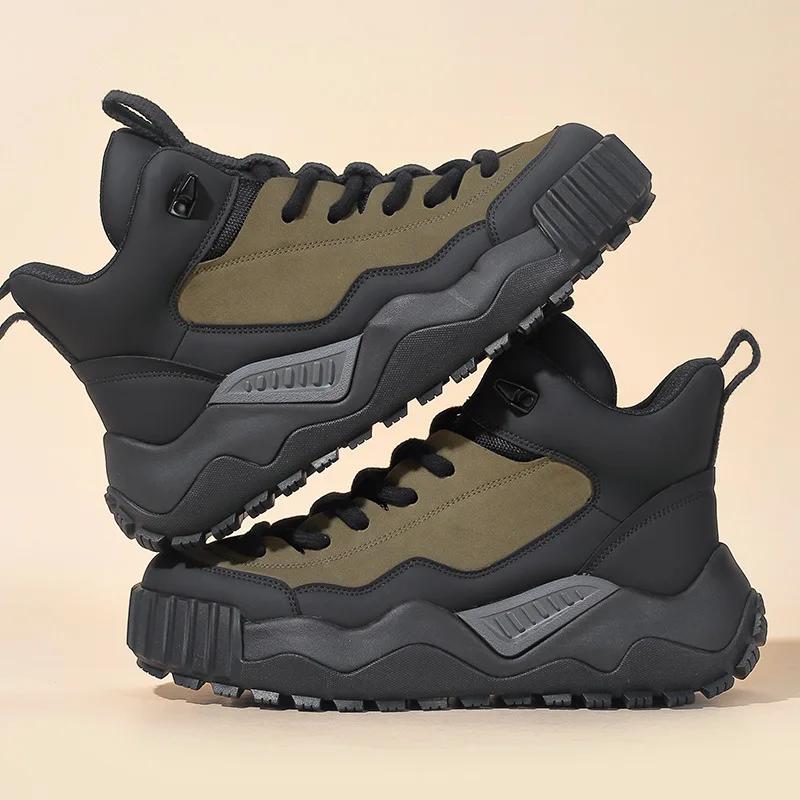 Весна Осень Новые мужские туфли Толстая подошва Увеличивающие рост Повседневная спортивная обувь для активного отдыха Альпинизм Путешествия Обувь
