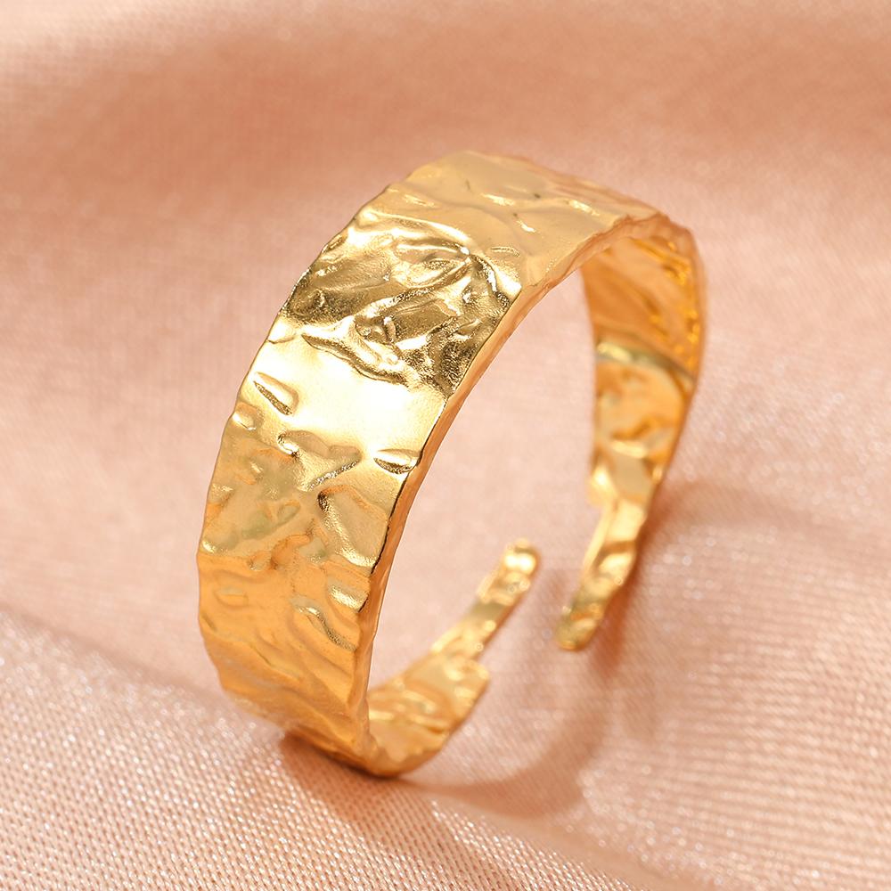 Stainless Steel Rings Minimalist Geometric Personality Snake Adjustable Open Ring Fashion Trending Ring For Women Zircon Gifts