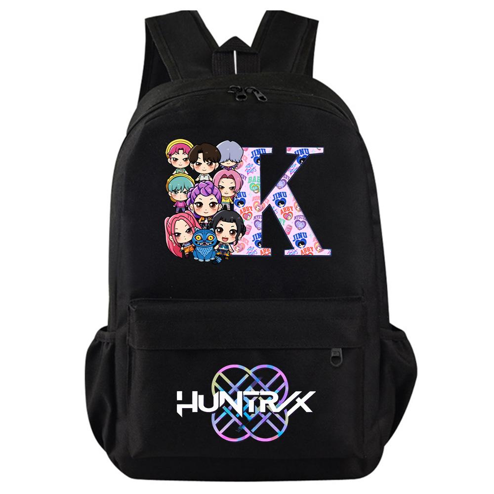 26 Буква английского алфавита Kpop Охотники на демонов Принт Рюкзак для подростка Студента Девушки Мальчика Ранец Школьная сумка Женская Большая вместимость Дорожная сумка Детский подарок Рюкзак
