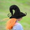 Witch Hat for Halloween Daily Wear Black Magic Wool Witch Hat Halloween Cosplay