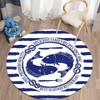 Круглый ковер в морском стиле для гостиной, спальни, детские коврики, мягкий кухонный коврик, нескользящий фланелевый ковер, напольный коврик для пикника, кемпинга