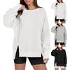 Women's  Fall Winter Striped Sweater Long Sleeve Off Shoulder Loose Knit Pullover Tops