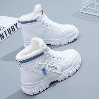 Ботинки женские 2024 зимние новые ботинки плюшевые теплые женские кроссовки на шнуровке водонепроницаемые зимние ботинки из искусственной кожи женские туфли мужские