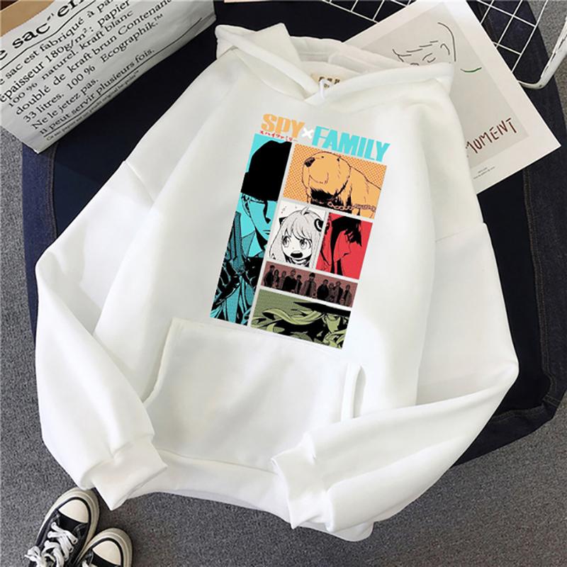 Новая толстовка с капюшоном Anime Spy X Family Anya Forger Harajuku Kawaii Manga Graphic Sweatshirt Hoody Casual Streetwear Unisex