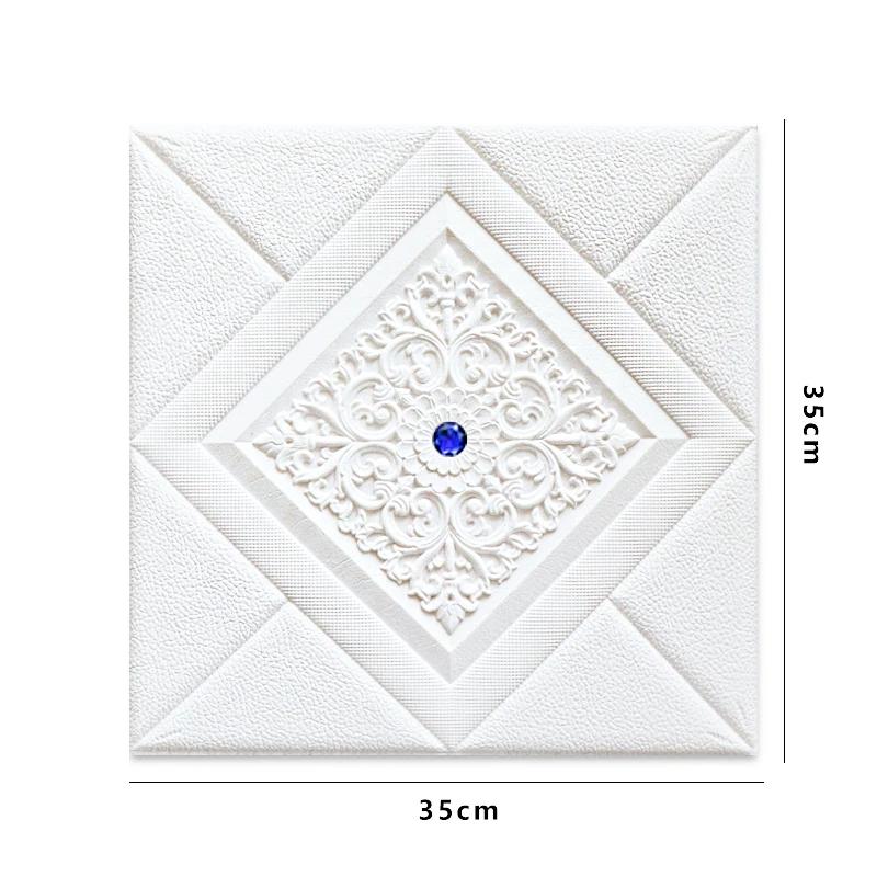 12 шт. 3D стеновая панель украшение дома наклейка на стену гостиная пена самоклеящиеся обои водонепроницаемые и плеснестойкие обои