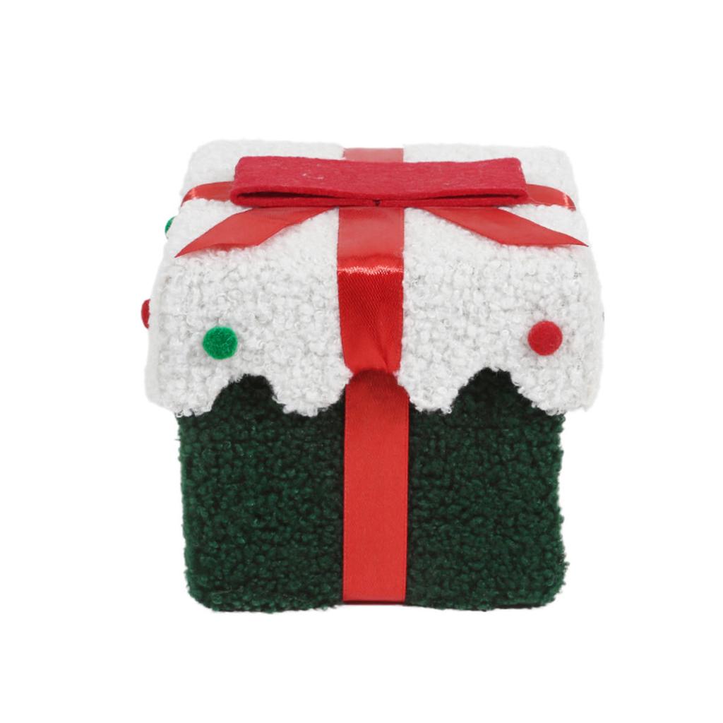 Xmas Lint Bombonera Gift Box with Present Ribbon Xmas Eve Gift Box for Christmas Eve Gifting Family Holiday Activities Hold Small Toys Candies