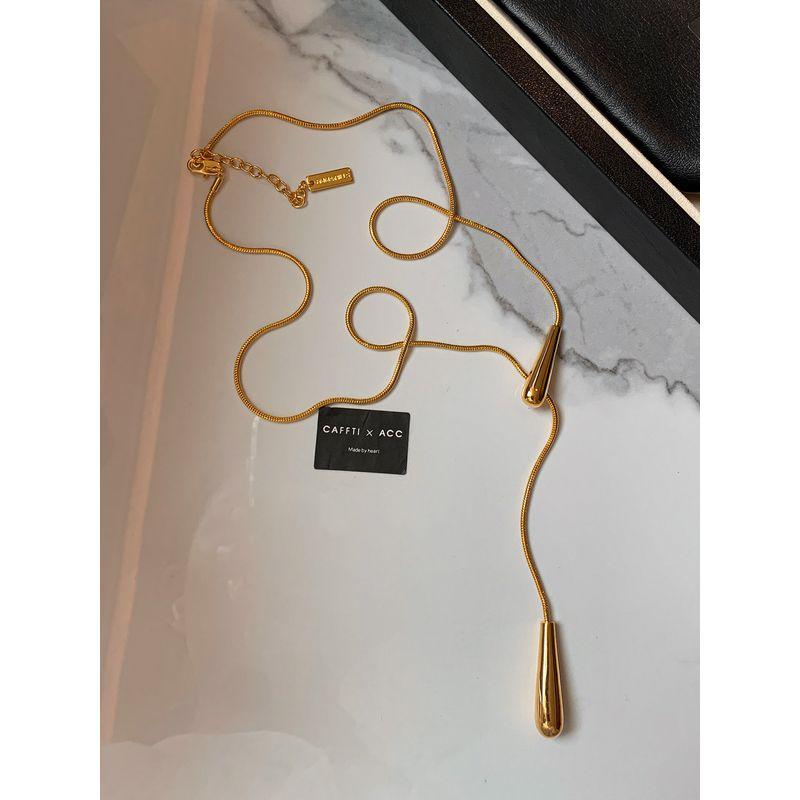 Long Gold Metal Body Chain, Silver Snake Bone Necklace, Women's Spring and Summer Accessories, High-End Luxury Niche Sweater Chain