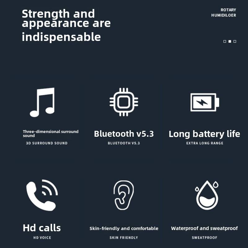 Беспроводная Bluetooth-гарнитура с цифровым дисплеем, долгий режим ожидания, подвесная шейная гарнитура с функцией возврата уха K Song Live