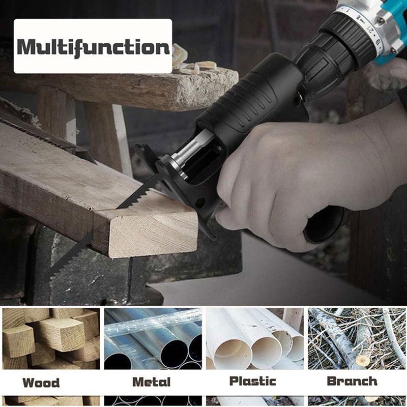 Электрическая дрель, лобзик, разъем для резки древесины, электрическая дрель, сабельная пила с преобразователем, преобразование криволинейной пилы