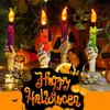 3pcs LED Halloween Candle Lights with Skeleton Hand For Halloween Decoration