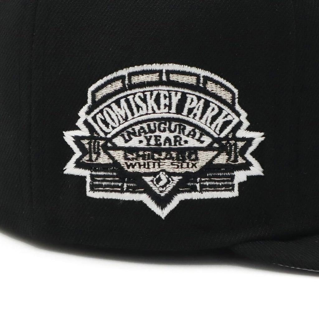 Кепка Newera 59FIFTY 14562006 NER35C7098 MLB Chicago White Sox CWS черная черная 7 боковых накладок под козырьком ONSPOTZ изготовленная на заказ кепка Gokyu Fifty Stylish