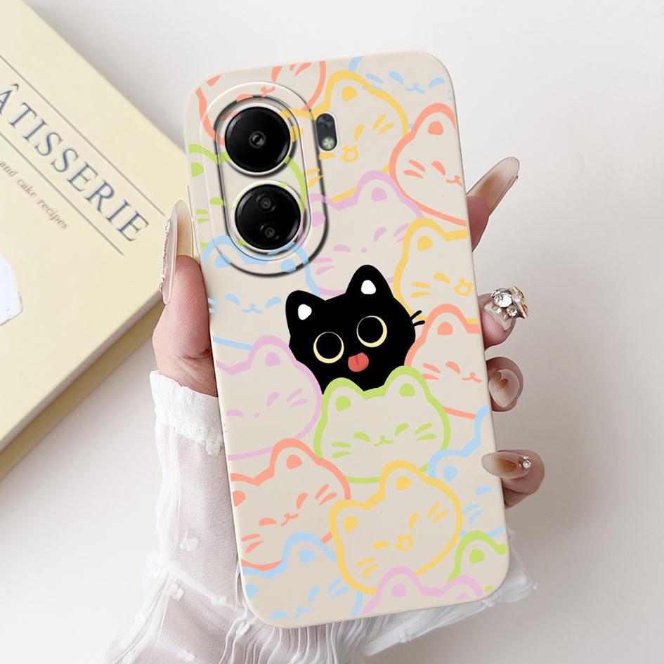 For Xiaomi Redmi 13C Case Cover Popular Flower Bowknot Soft TPU Silicone Shockproof Bumper For Xiaomi Poco C65 Redmi13C 4G Funda