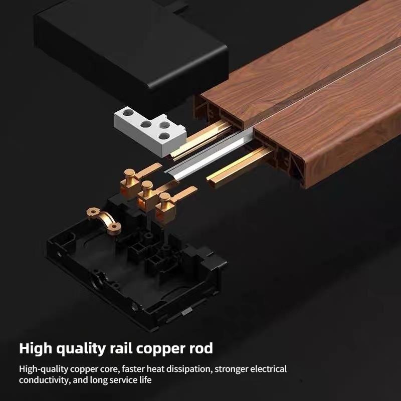 Новая силовая шина с текстурой под дерево, розетка, бытовая кухонная техника, силовая рейка, адаптер-вилка, стандартная настенная/мобильная рейка-розетка