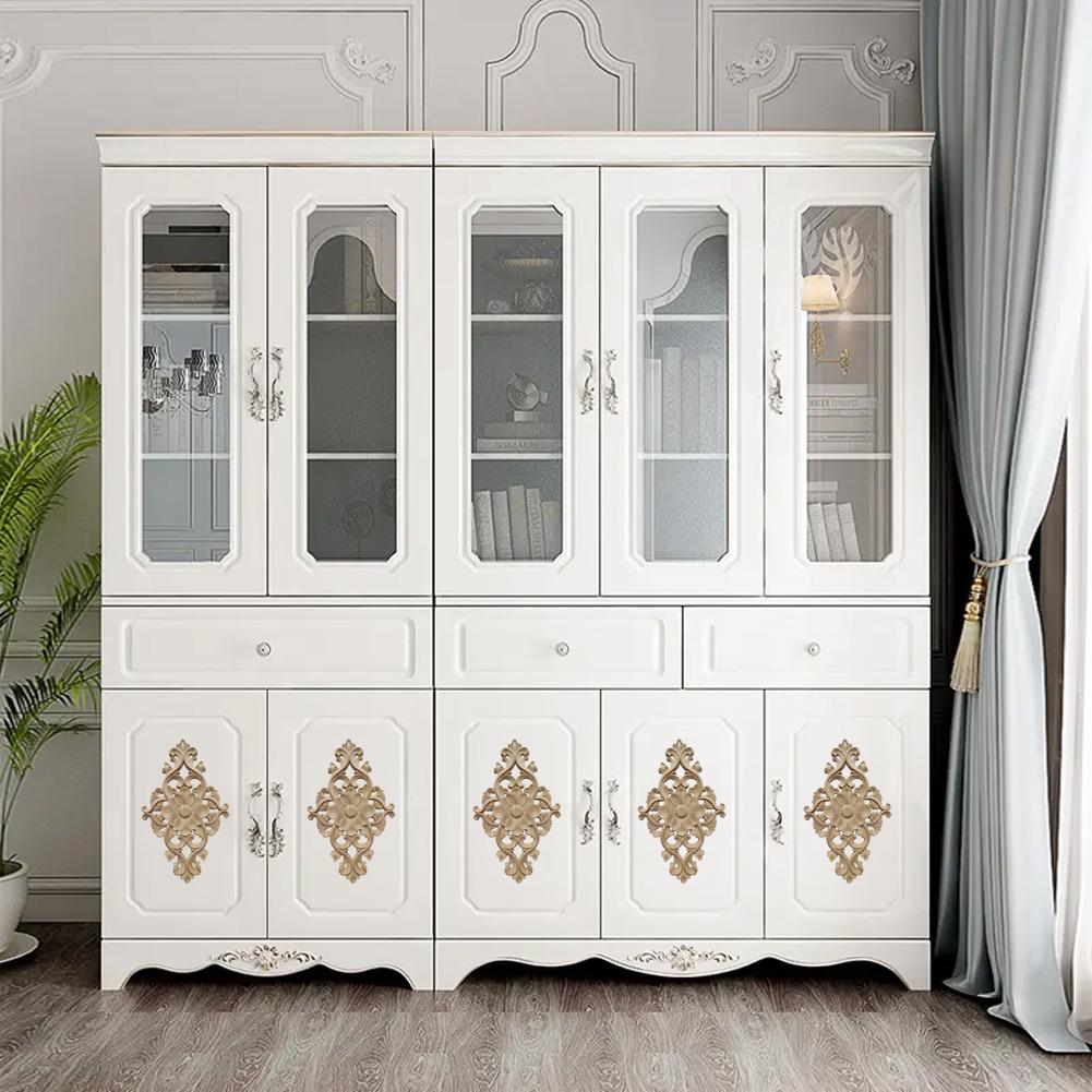 Door Cabinets Applique Wood Carving Elegant European Style European Carving