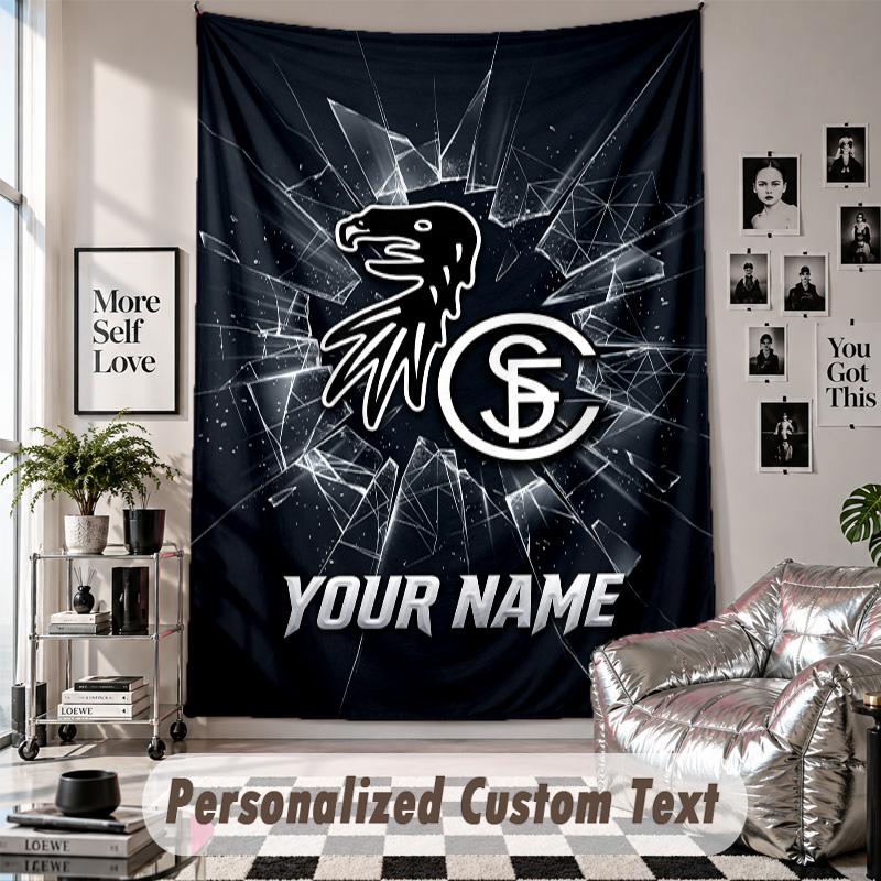 Wall Hanging Tapestry With Custom Name & Text, SC Freiburg FC Decorative Tapestry For Bedroom