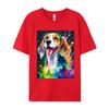 Beagle Dog Art Splash Colorful T Shirt Unisexs Pure Cotton Cute Style TShirts Crew Neck Tees Clothing Streetwear