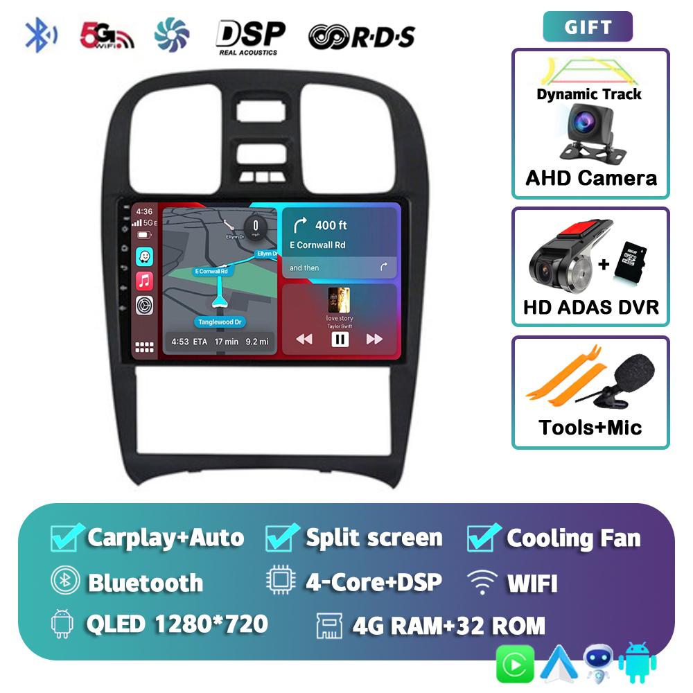 Автомобильный радиоприемник Android 14 DSP, мультимедийный видеоплеер, навигация, GPS для Hyundai Sonata EF 2001-2006 2007 2008 2009 2010 2011 2012