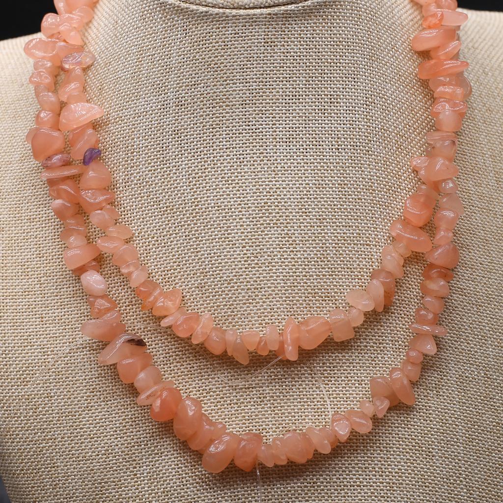 Бусины из натурального камня амазонит/зебра, гравийные бусины для изготовления ювелирных изделий, ожерелье, серьги, браслет, аксессуар, длина 80 см