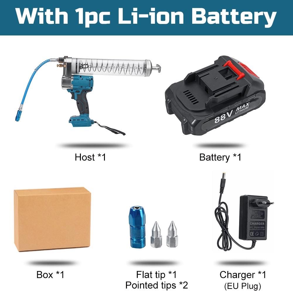 600CC 12000PSI Электрический смазочный пистолет Перезаряжаемый экскаватор высокого давления Автомобильная смазка Механическая смазка для зубчатых передач