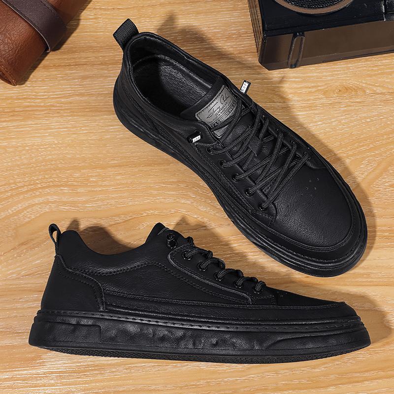 Модные молодежные подростковые кожаные туфли, модные дизайнерские мужские кроссовки, простые теннисные туфли на каждый день, мужские кроссовки из вулканизированной кожи на шнуровке