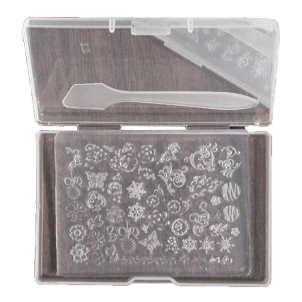 Ультратонкая силиконовая форма для дизайна ногтей, прозрачная пластина для штамповки, трафареты для ногтей, инструменты для маникюра своими руками