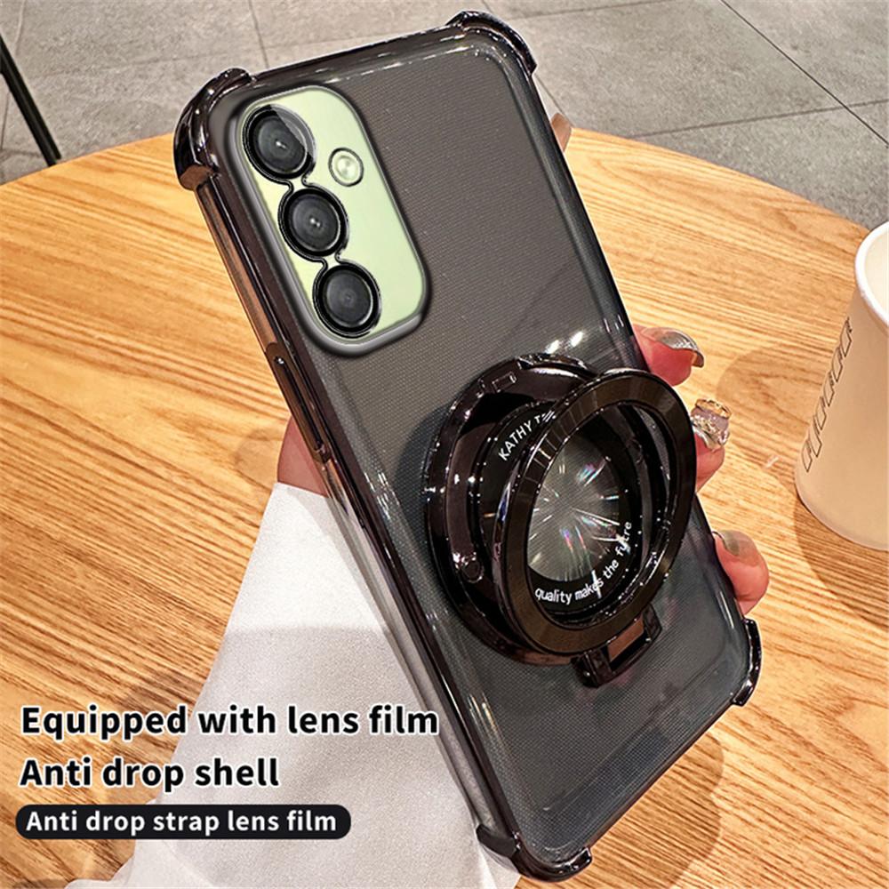 Transparent Shockproof Magnetic Stand Case For Samsung A55 A35 A25 A15 A05 A05S A14 A24 A34 A54 A04 Soft Silicone Phone Cover
