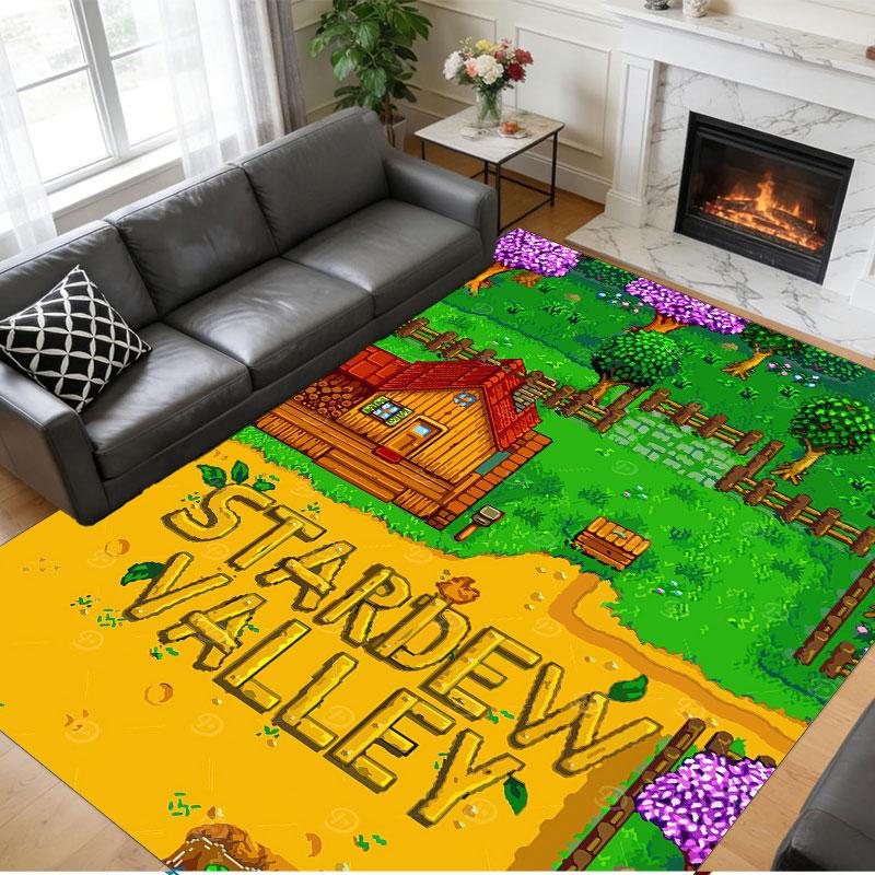 Crystal Velvet Rug Soft Non Slip Indoor Floor Mat Home DecorStardew Valley