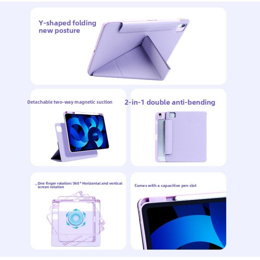 Магнитный чехол для iPad Air 2025 Pro, вращающаяся подставка-обложка, отстегиваемый для планшета 13 12 9 11 10-го поколения