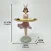 Статуэтка-поднос для девушки, фигурка из смолы, настольный органайзер, скульптура, хранение для