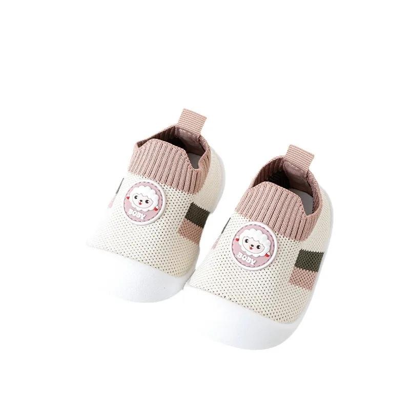 Детская обувь, модная детская обувь на мягкой подошве, прогулочная обувь с милыми мультяшными овечками, босиком, детская нескользящая повседневная обувь Zapatos Bebe