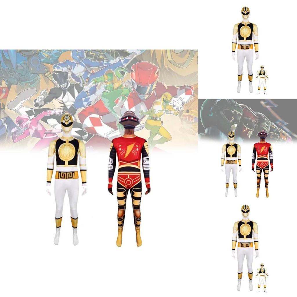 Костюм для косплея Могучих Морфинов Пауэр Рейнджерс Динозавры для детей на Хэллоуин, костюм для вечеринки