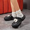 Fashion 2024 New Thick Soles Sandals Hole Shoes Women Increase Non-slip Summer Wear Beach Sandals Outdoor Cute Slippers Big Eye Diy Deco