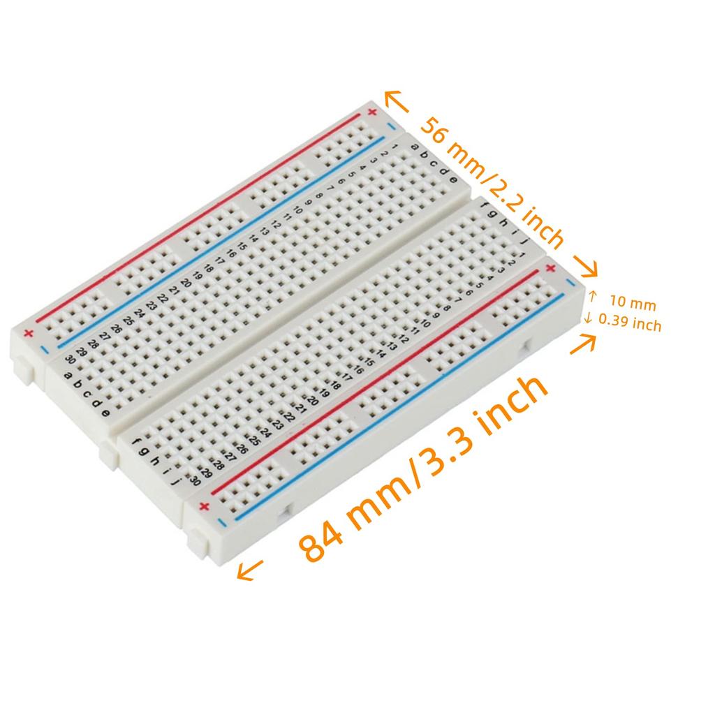 Комплект макетных плат включает в себя 830/400/170-точечные беспаечные макетные платы для распределительных соединительных блоков Proto Shield