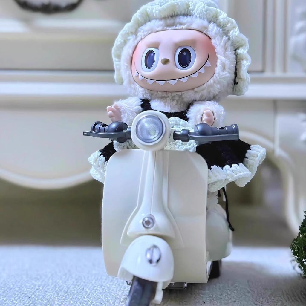 (No Doll) Labubu Doll Motorcycle, Cute Vinyl Doll, Doll Clothing Accessories, Labubu Movable Motorcycle