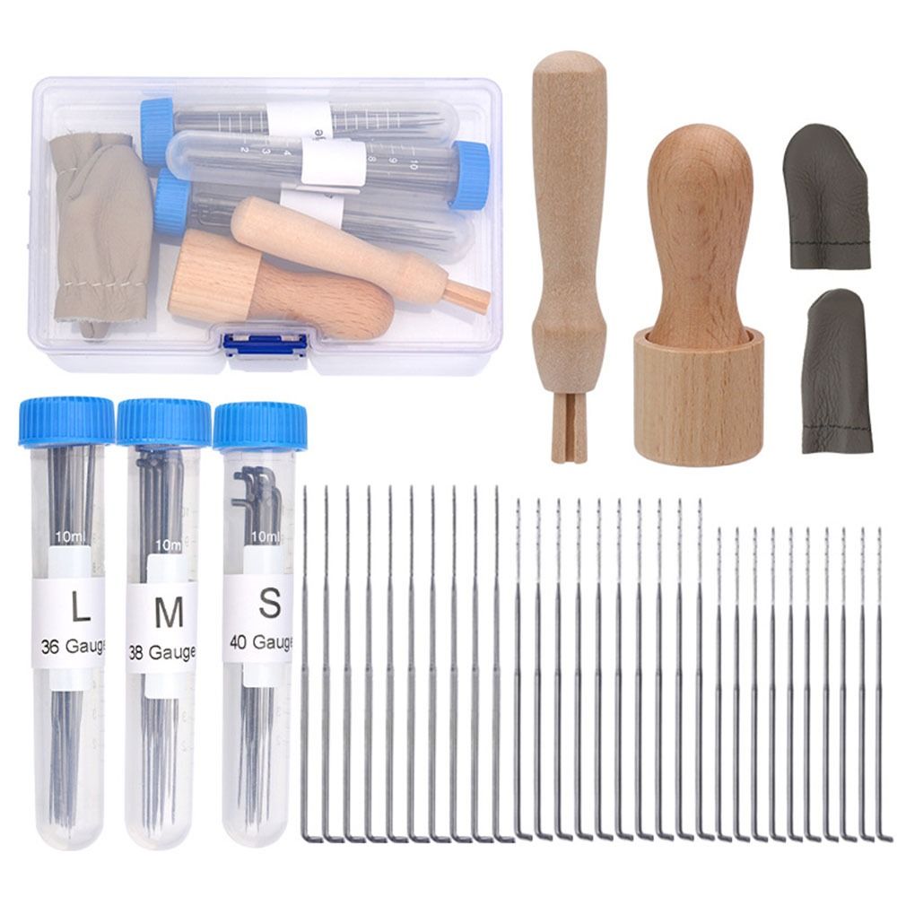 34Pcs/Set Creative Felting Needles with Bottle Felting Starter Kit Fabric Materials Accessories