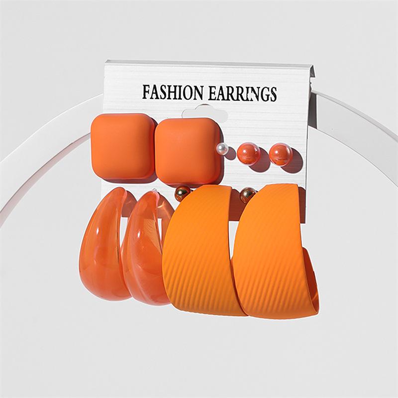 Красочные серьги-капли для женщин, модные геометрические акриловые серьги из смолы, ювелирные изделия для вечеринок