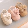 Новая Мода Комфорт Обувь для Маленькой Девочки Мягкая Подошва Теплая Детская Обувь Бант-Бабочка Универсальная Повседневная Обувь Милые Принцессы Хлопковые Туфли