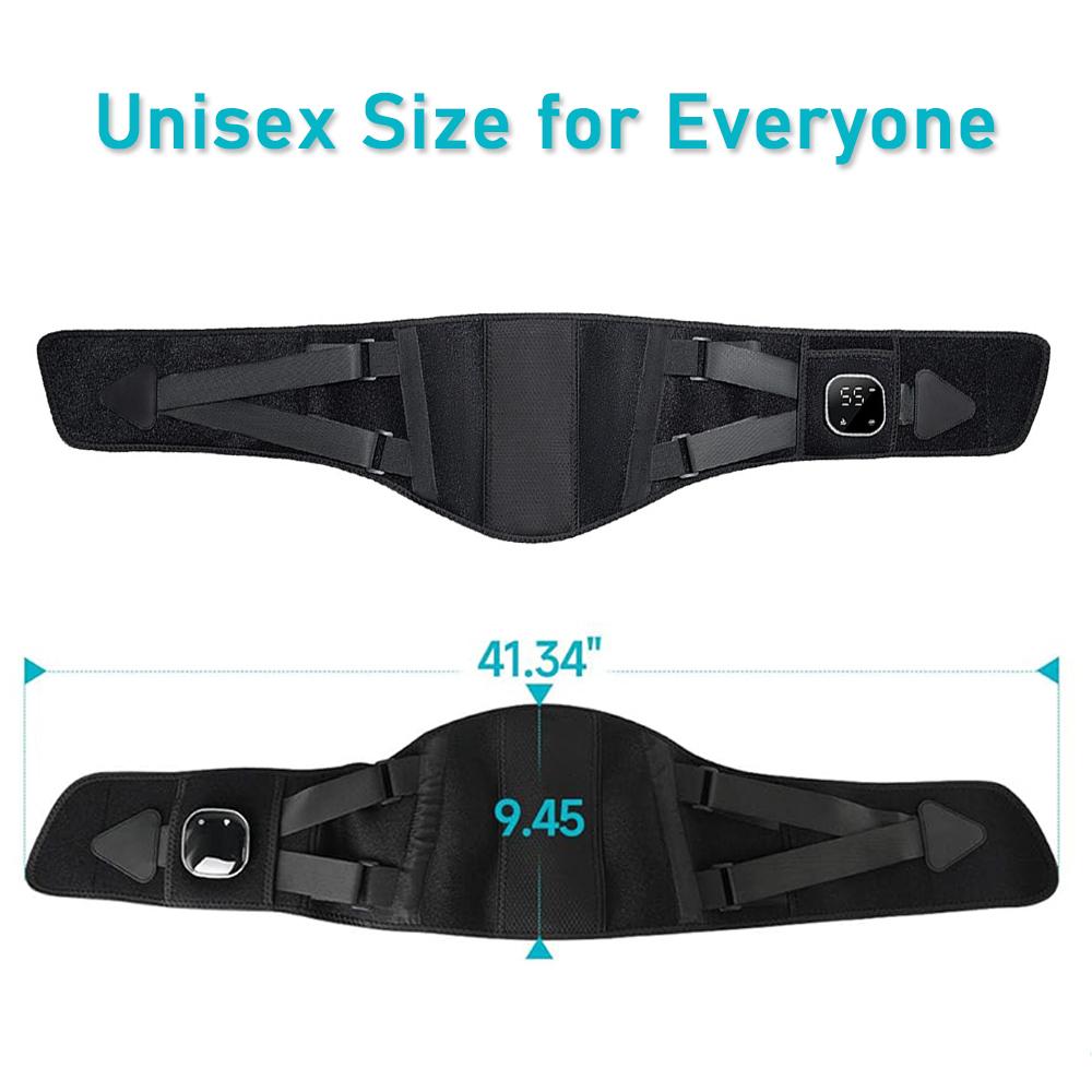 Heating Pad for Back Electric Cordless Lower Back Massager with Heat Waist Support Massage Strap 5 Vibration Massage Mode
