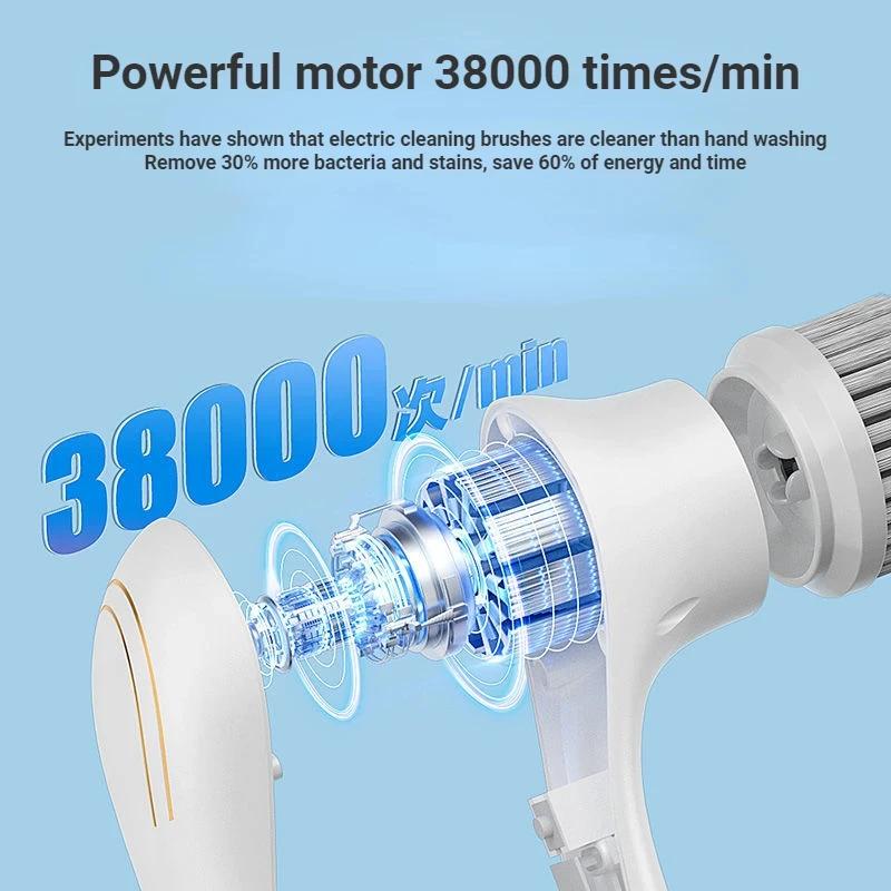 5 в 1 электрическая щетка для чистки, зарядка, многофункциональная, для мытья ванной, кухни, сушилки, вентиляционного отверстия, инструмента для мытья посуды, щетки для ванны
